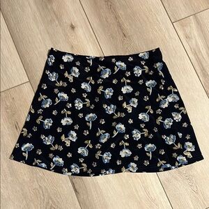 Vintage Floral Black Skirt